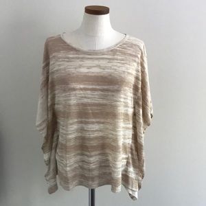 NWOT LOFT linen slub poncho sweater